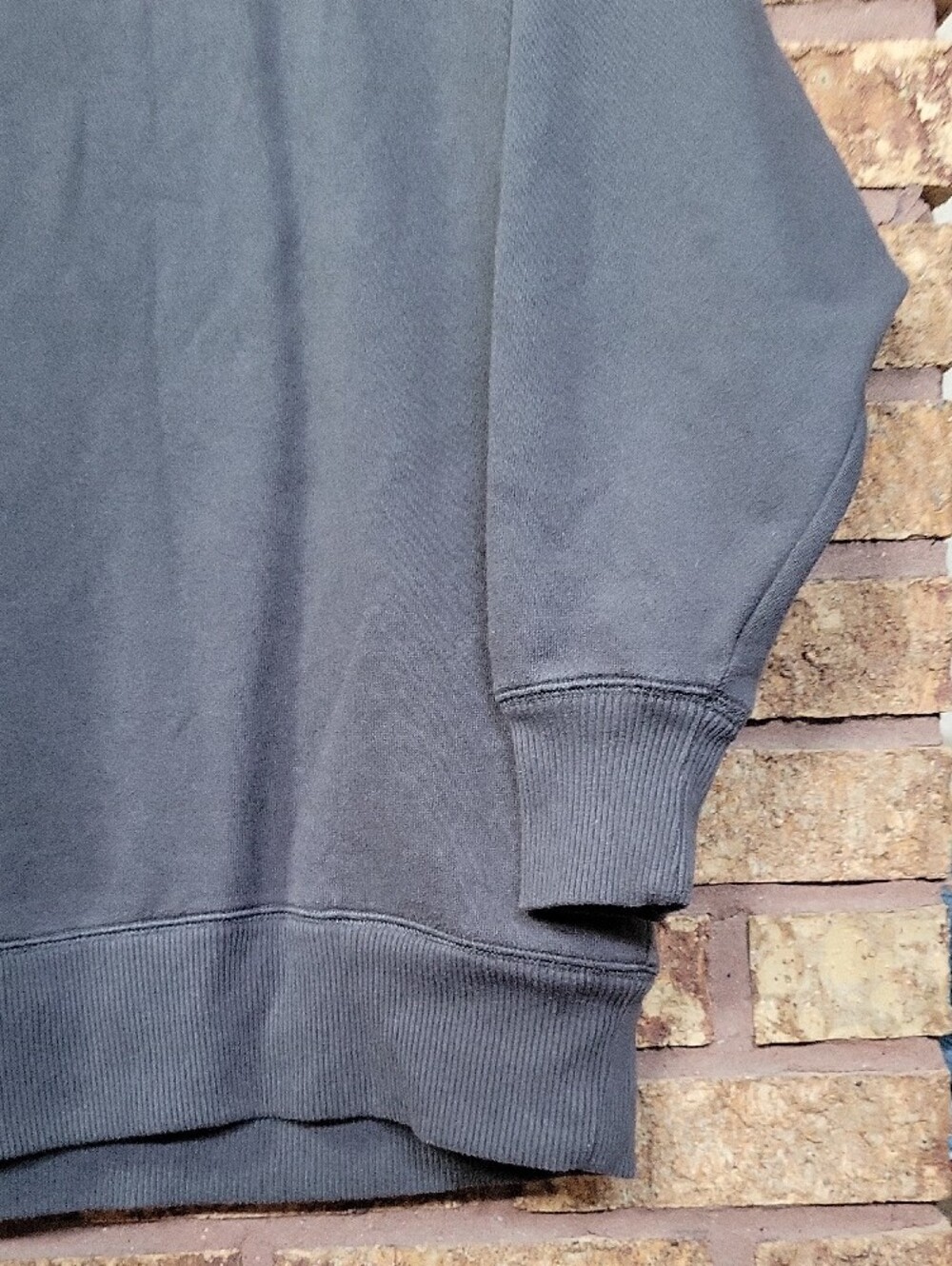 aerie Charcoal Gray Crewneck Sweatshirt Pockets Cotton Blend Size Small Casual - Picture 5 of 10
